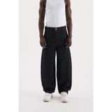 Machinist Erkek Basic Baloon Fit Baggy Jean Pantolon Efektli Siyah
