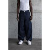 Machinist Erkek Basic Baloon Fit Baggy Jean Pantolon Koyu Mavi