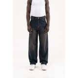 Machinist Erkek Basic Baloon Fit Baggy Jean Pantolon Mavi-Kahverengi