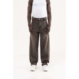 Machinist Erkek Basic Baloon Fit Baggy Jean Pantolon Siyah-Kahverengi