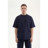 Machinist Erkek Basic Double Face Oversize Tişört Gece Mavisi - Midnight Blue - XL