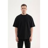 Machinist Erkek Basic Double Face Oversize Tişört Siyah - XL