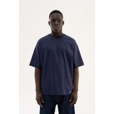 Machinist Erkek Basic Interlok Oversize Tişört Gece Mavisi - Midnight Blue