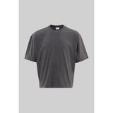 Machinist Erkek Basic Pamuklu Crop Oversize Tişört Antrasit - XL