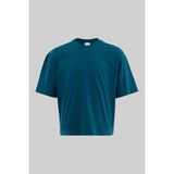 Machinist Erkek Basic Pamuklu Crop Oversize Tişört Koyu Petrol