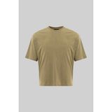 Machinist Erkek Basic Pamuklu Crop Oversize Tişört Küf Yeşili - XS