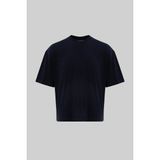Machinist Erkek Basic Pamuklu Crop Oversize Tişört Lacivert - XL