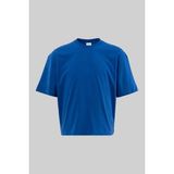 Machinist Erkek Basic Pamuklu Crop Oversize Tişört Mavi - 2XL