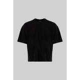 Machinist Erkek Basic Pamuklu Crop Oversize Tişört Siyah - Dark Black - XL