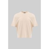 Machinist Erkek Basic Pamuklu Crop Oversize Tişört Tereyağı - Çok Renkli - 2XL