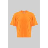 Machinist Erkek Basic Pamuklu Crop Oversize Tişört Turuncu - Orange