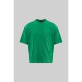 Machinist Erkek Basic Pamuklu Crop Oversize Tişört Yeşil