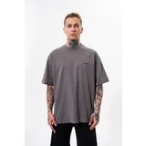 Machinist Erkek Basic Pamuklu Oversize Duman Tişört
