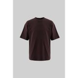 Machinist Erkek Basic Pamuklu Oversize Tişört Kahverengi