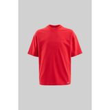 Machinist Erkek Basic Pamuklu Oversize Tişört Kırmızı - Scarlet Red