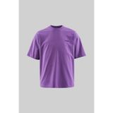 Machinist Erkek Basic Pamuklu Oversize Tişört Mor