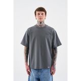 Machinist Erkek Basic Relaxed Pamuklu Duman Tişört