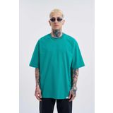 Machinist Erkek Basic Super Pamuklu Oversize Benetton Yeşili Tişört