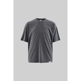 Machinist Erkek Basic Super Pamuklu Oversize Füme Tişört - XL