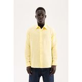 Machinist Erkek Basic Uzun Kollu Cotton Gömlek Sarı - XL