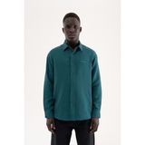 Machinist Erkek Basic Uzun Kollu Cotton Gömlek Yağ Yeşili - Green