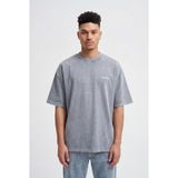 Machinist Erkek Basic Yıkamalı Relaxed Tişört Gri - Ghost - XL