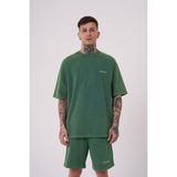 Machinist Erkek Basic Yıkamalı Relaxed Tişört Yağ Yeşili - Oil Green