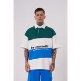 Machinist Erkek Be Yourself Polo Yaka Oversize Tişört Ekru