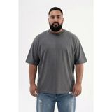 Machinist Erkek Büyük Beden Basic Tişört Antrasit - 2XL