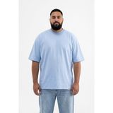 Machinist Erkek Büyük Beden Basic Tişört Bebe Mavi - 4XL