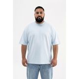 Machinist Erkek Büyük Beden Basic Tişört Buz Mavisi - 4XL