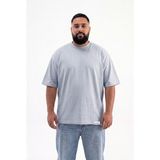 Machinist Erkek Büyük Beden Basic Tişört Duman Mavi - 3XL
