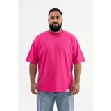 Machinist Erkek Büyük Beden Basic Tişört Fuşya - 3XL