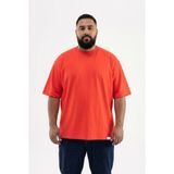 Machinist Erkek Büyük Beden Basic Tişört Nar - 4XL