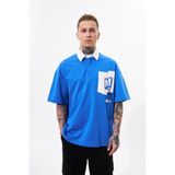 Machinist Erkek Constrast Pocket Oversize Polo Yaka Tişört Açık Mavi