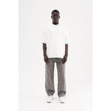 Machinist Erkek Desenli Jakarlı Baggy Jean Pantolon Gri - Grey - XL