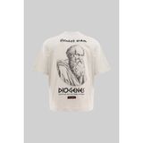 Machinist Erkek Diogenes Design Oversize Tişört Uzay Grisi - Space Grey - L