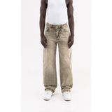 Machinist Erkek Efektli Yıkamalı Baggy Jean Pantolon Haki - Khaki