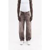 Machinist Erkek Efektli Yıkamalı Baggy Jean Pantolon Kahverengi