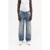 Machinist Erkek Effected Velvet Baggy Jean Pantolon Açık Gümüş