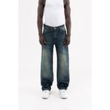 Machinist Erkek Effected Velvet Baggy Jean Pantolon Mavi