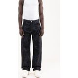 Machinist Erkek Flocket Printed Oversize Jean Pantolon Kahverengi - XL
