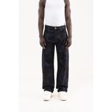Machinist Erkek Flocket Printed Oversize Jean Pantolon Kahverengi