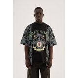 Machinist Erkek Free Soul Printed Oversize Tişört Siyah - XL