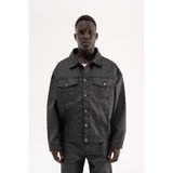 Machinist Erkek Glitery Oversize Jean Ceket Siyah - Black