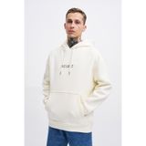 Machinist Erkek Good And Evil Baskılı Oversize Ekru Sweatshirt