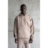 Machinist Erkek Hand Made Sprey Efektli Şardonlu Kapüşonlu Sweatshirt Açık Gri