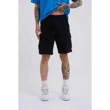 Machinist Erkek Kargo Cepli Basic Relaxed Siyah Şort