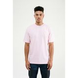 Machinist Erkek Logo Embroidered Oversize Tişört Pembe - Pink