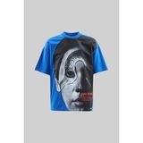 Machinist Erkek Macstar Snake Face Oversize Tişört Açık Mavi - Soft blue
